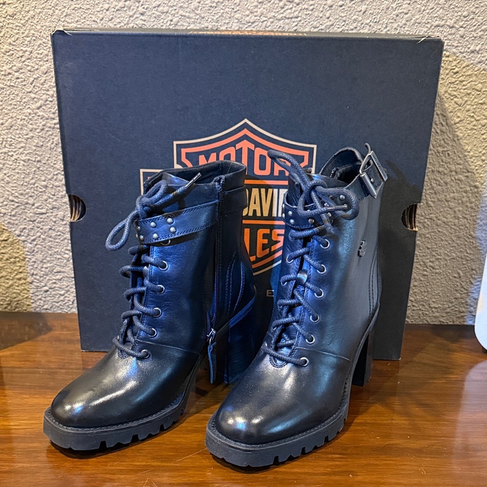 Harley-Davidson Women's Shiny Black Boots
